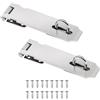 hankousi 2 lucchetti a cerniera, 10,2 cm, in acciaio inox, con viti per armadi e cancelli