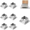 KeaJuidy 8 manicotti da avvitare per pali quadrati in legno da 25 x 25 mm, fissaggio a vite, piastra di ancoraggio per recinzioni, terrazze e ringhiere