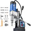 ZELCAN Trapano Magnetico Professionale 1550W con 6 Punte, Carotatrice Magnetica 13000N, Ø 50mm, Corsa Massima 230mm, Velocità Variabile 0-580 rpm e Funzione Reversibile per Superfici Metalliche