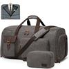 S-ZONE Unisex 3 in 1 Borsa Porta Abiti Convertibile in Tela con Borsa da Toilette