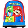 Franco Cosimo Panini Super Mario Zaino Trolley Non Staccabile, per Bambini e Ragazzi, 46x35x21 cm, Blu e Rosso, con Ruote e Spallacci