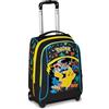 PRESTIGE & DELUXE Trolley Zaino Seven compatibile con Pokemon nero per la scuola elementare Bambini + set scrittura
