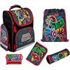 Undercover Set di zaini per la prima classe - Contenuto personalizzato con nome - Zaino per la scuola elementare per ragazzi e ragazze, Avengers (nero), 5-teilig, Set di zaini per la scuola