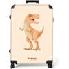 NoBoringSuitcases.com NoBoringSuitcases© Valigia Grande Bambini Bagaglio Da Stiva Trolley Viaggio | 77x51.5x28 cm - Rigido Leggero 4 Ruote Valigie Bimbo Enorme XL Suitcase T-rex - Dino - Colori arancioni