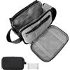 JYYWTSI Beauty case da uomo con scomparto bagnato, borsa da toilette da uomo in poliuretano, da viaggio, grande, con doppia cerniera, borsa da toilette da uomo, borsa per cosmetici da uomo