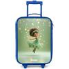 NoBoringSuitcases.com NoBoringSuitcases© Valigia Blu Per Bambini Compatto Bagaglio Ultraleggero | 48x31x19 cm - Trolley A Mano Rigidi LED Ruote Valigie Neonato - Ragazze - Fata - Luce