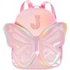 Bliceon Mini zaino per ragazze, zaino per bambini con fiocco laser arcobaleno, borsa con iniziale personalizzata per ragazze adolescenti, borsa per asilo, regalo di compleanno per ragazze di 2-10 anni