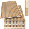 Fiqops Pannelli acustici in legno, 120 x 60 cm, set da 8 pezzi, rovere