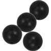 LOLIPPYY Set 4 Bacchette da Tamburo Testa in Gomma Nero per Percussioni, Suono Morbido e Confortevole, per Scuola e Insegnamento, Accessori Strumenti Musicali