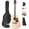 Max Akoestische gitaar voor beginners - MAX SoloJam Western gitaar - incl. gitaar stemapparaat, gitaartas en 2x plectrum - Naturel (hout)