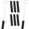 BESTonZON Kit Professionale di Strumenti per Accordatura Pianoforte in Gomma e Metallo, Set 6 Pezzi Barra di Smorzamento e Forcella Regolabile, per Principianti e Esperti