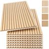 Fiqops Pannelli acustici in legno, 120 x 60 cm, set da 8 pezzi, rovere