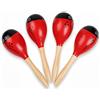TDOCK 4 maracas in legno, 22,9 cm, rosso