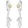 MISEFF Orecchini da donna in argento Sterling 925, motivo: panda, farfalla e stella marina, ipoallergenici, regalo di gioielli
