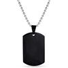 Bling Jewelry Personalizzato X-Large Di Base Fresco Uomini Identificazione Militare Dell'Esercito Dog Tag Collana Per Gli Uomini Adolescenti Lucidato Nero Oro Argento Tono Acciaio Inox 24 Pollici Palla Catena