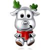 Doyafer Carino Natale Elk Charms 925 Sterling Silver Bead Bracciali Per Le Donne Charms Regali Di Compleanno Per La Famiglia