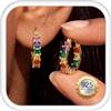 Roheafer Orecchini Cerchio Argento 925 per Donna | Ipoallergenici Oro 14K Placcato Orecchini con Cubic Zirconia, Leggeri Huggie Cerchio Gioielli Regali 20mm(Rainbow)