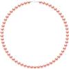 Pearls & Colors - Collana vera perla coltivata d'acqua dolce, rotonda, qualità AAA+, argento 925 millesimi, gioiello da donna