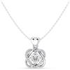 Hello Diamond Collana da donna in argento 925 con zirconi, ciondolo a forma di cuore, 45 cm, regalo per matrimonio e San Valentino