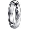 083BASE Anelli da donna/uomo, in argento, larghezza 2 mm, forma a cupola e design confortevole, unisex, in tungsteno, per