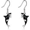 YFN Orca Killerwal Orecchini da donna in argento Sterling Orca Whale Regali, Argento sterling
