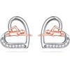 YFN Orecchini sportivi in argento sterling a forma di cuore, per lo sport e gli | Festa della mamma, Natale, Capodanno, compleanno, regalo per donne, nonne, mamme, figlie