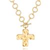 KOOUNUATA Delicata collana con ciondolo in oro 18 carati, minimalista, geometrica, realizzata a mano, per donne e ragazze, Metallo, Non pietra preziosa