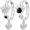 MISEFF Orecchini da donna in argento Sterling 925, motivo: panda, farfalla e stella marina, ipoallergenici, regalo di gioielli
