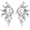 Vankula Dilatatori Lobo Double Flared tunnel dilatatore orecchie Design con elementi a Piuma in Acciaio inossidabile lobi piercing espansori Gioielli Uomo Donna 8mm a 16mm