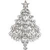 Clearine Albero di Natale Spilla per Donne Scintillante Marquise Strass per Seno Regalo Xmas Holiday Trasparente Argento-fondo