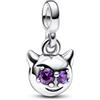 PANDORA ME Mini ciondolo a forma di diavolo in argento Sterling con cristallo viola reale e smalto viola