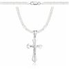 ZELYA Collana in argento con croce in argento 925, per bambine e bambini, 45 cm, per comunione e battesimo, confezione regalo con incisione