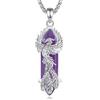 CELESTIA Fenice Collana Donna con Pietre Cristalli Argento, 8 Colore