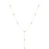 Hello Diamond Collana da donna in argento, oro rosa, collana a Y con pietre scintillanti, elegante collana lunga da donna, regalo per donne