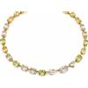 PNG Collana Pietra Naturale Giallo Quarzo Citrino Kunzite Argento 925 17.0 In.