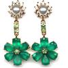 PNG Verde Naturale Agata Perla Peridoto Zircone Gioielli Orecchini Gift per Lei Mano