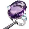 PNG Anello In Argento Sterling 925 Con Ametista Naturale E Topazio Naturale, Mis. 9