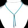 PNG Collana Sterling Silver PNG Turchese Naturale e Zirconi Cubici, 17"