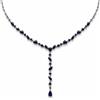 PNG Collana Anniversario con Zaffiro Blu e Zircone, 17.0 In, Argento 925