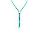 PNG Collana In Argento Sterling 925 Fatto A Mano Turchese Naturale E CZ Blu 17in