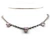 PNG Collana PNG In Argento Sterling 925 con Kunzite Rosa e Zirconi Bianchi, 17 In