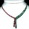 PNG Collana In Argento Sterling 925 Con Agata Verde E Rubino Naturale 17 in