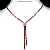 PNG Collana 17 in Argento Sterling con Rubino Rodolite Naturale e Zirconi