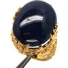 PNG Anello PNG in Argento 925 con Zaffiro Blu Naturale 18K Placcato, Mis. 7.25