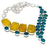 "Fatto a mano" Collana gioiello in argento sterling 925 con onice gialla, pietra preziosa ca...