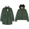 8 Giacca Puffer Padded Donna MEDIUM 2 In 1 Verde Scuro Cappuccio