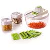 Herzberg HG-8032: mandolina per verdure con ciotola e 2 contenitori per l'conservazione