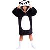 NOXXIEZ Coperta in felpa Cozy Noxxiez CH326 Panda - calda coperta con cappuccio TV per bambini da 7 a 12 anni