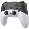 Gettimore Controller wireless per PS5 con RGB per illuminazione e microfono wireless | RGB per effetti di luce, esperienza visiva coinvolgente, connessione wireless, microfono integrato, compatibile con PS5