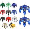 FAIRY TAIL & GLITZER FEE 2 controller per Nintendo 64 N64 colore a scelta con cavo Gamepad Joypad (2 X blu trasparente)